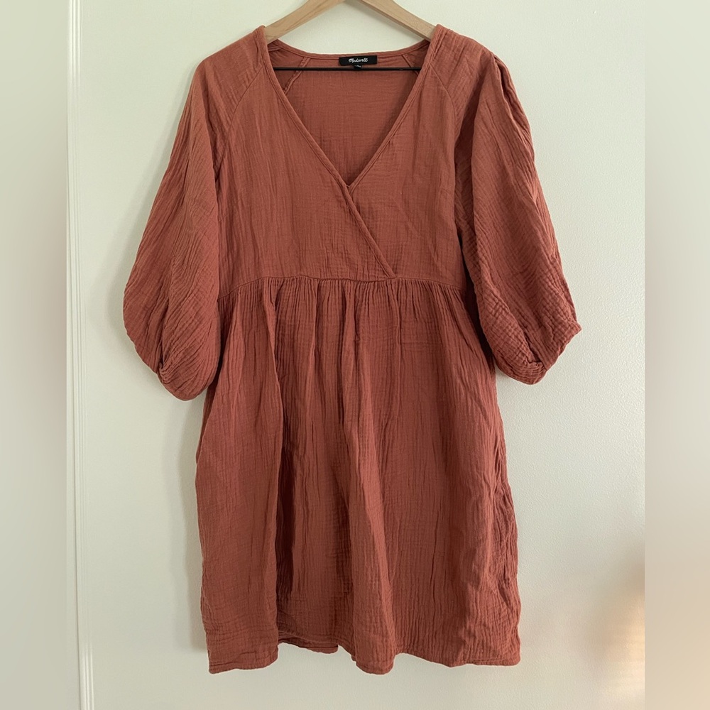 Madewell casual dress 3/4 sleeve size small